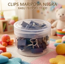CLIPS MARIPOSA NEGRA X48U 7829(WJ-1749)