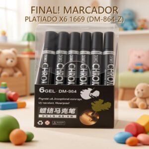 MARCADOR PLATIADO X6 1669 (DM-864-Z)