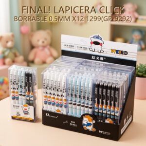LAPICERA CLICK BORRABLE 0.5MM X12 1299(GP-9292)