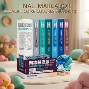MARCADOR ACRILICO X6 COLORES 5869(H810)
