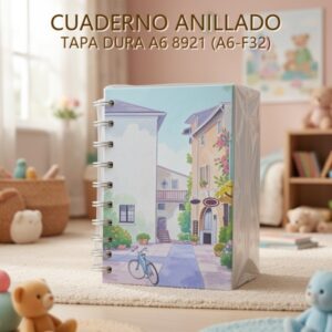 CUADERNO ANILLADO TAPA DURA A6 8921 (A6-F32)
