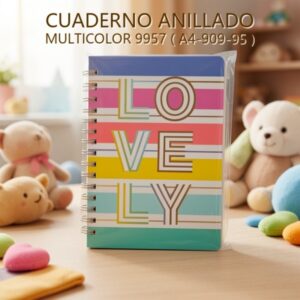 CUADERNO ANILLADO MULTICOLOR 9957 ( A4-909-95 )