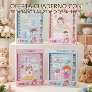 CUADERNO CON SEPARADOR A5 2796 (XQ36K-1289)