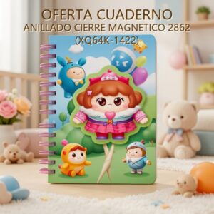 CUADERNO ANILLADO CIERRE MAGNETICO 2862 (XQ64K-1422)