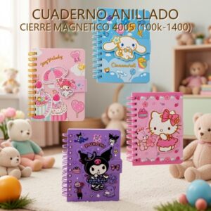 CUADERNO ANILLADO CIERRE MAGNETICO 4005 (100k-1400)