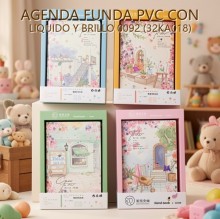AGENDA FUNDA PVC CON LIQUIDO Y BRILLO 0092 (32KA018)