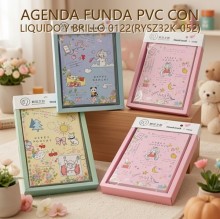 AGENDA FUNDA PVC CON LIQUIDO Y BRILLO 0122(RYSZ32K-052)