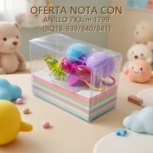 NOTA CON ANILLO 7X3cm 1799 (BQ18-839/840/841)