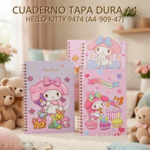 CUADERNO TAPA DURA A4 HELLO KITTY 9474 (A4-909-47)