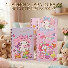 CUADERNO TAPA DURA A4 HELLO KITTY 9474 (A4-909-47)