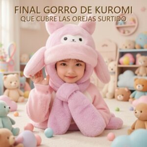 FINAL GORRO DE KUROMI QUE CUBRE LAS OREJAS SURTIDO