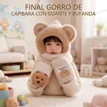 FINAL GORRO DE CAPIBARA CON GUANTE Y BUFANDA