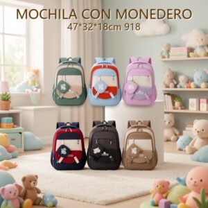 MOCHILA CON MONEDERO 47*32*18cm 918