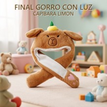 GORRO CON LUZ CAPIBARA LIMON