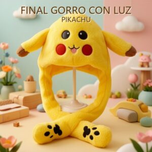 GORRO CON LUZ PIKACHU