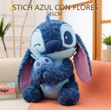 STICH AZUL CON FLORES 45CM