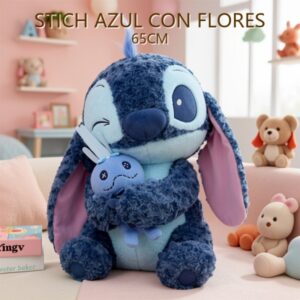 STICH AZUL CON FLORES 65CM