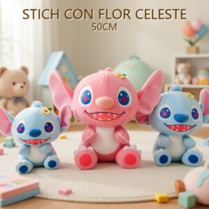 STICH CON FLOR CELESTE 50CM