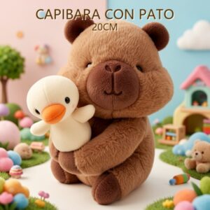 CAPIBARA CON PATO 20CM