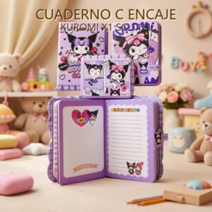 CUADERNO C ENCAJE KUROMI X1 SC-11-1