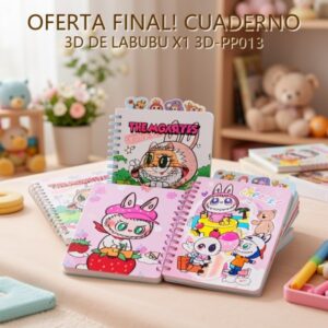 CUADERNO 3D DE LABUBU X1 3D-PP013