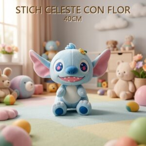 STICH CELESTE CON FLOR 40CM