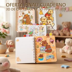 CUADERNO 3D DE CAPYBARA X1 3D-PP010/PP-009