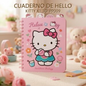 CUADERNO DE HELLO KITTY X1 3D-PP009