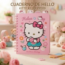 CUADERNO DE HELLO KITTY X1 3D-PP009
