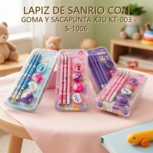 LAPIZ DE SANRIO CON GOMA Y SACAPUNTA X3U KT-003 S-1006