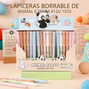 LAPICERAS BORRABLE DE ANIMAL 0.38MM X12U 1073