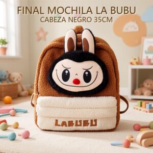 MOCHILA LA BUBU CABEZA NEGRO 35CM