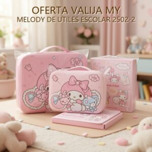 VALIJA MY MELODY DE UTILES ESCOLAR 2502-2