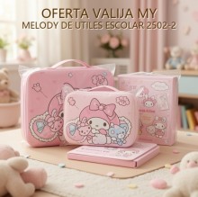 VALIJA MY MELODY DE UTILES ESCOLAR 2502-2