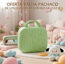 VALIJA PACHACO DE UTILES ESCOLAR CON BOLSA 2502-8