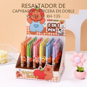RESALTADOR DE CAPYBARA Y LAPICERA EN DOBLE PUNTA X1 XH-135