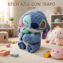 STICH AZUL CON TRAPO 22CM