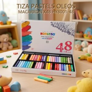 TIZA PASTELS OLEOS MACARRON X48 HY8001-48