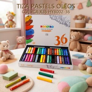 TIZA PASTELS OLEOS CLASICA X36 HY8002-36
