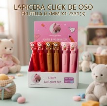 LAPICERA CLICK DE OSO FRUTILLA 0.7MM X1 7331(3)