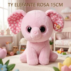 TY ELEFANTE ROSA 15CM