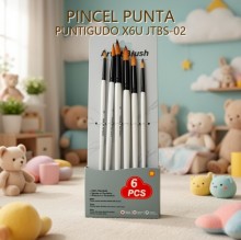 PINCEL PUNTA PUNTIGUDO X6U JTBS-02