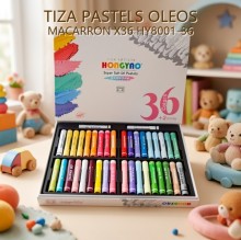 TIZA PASTELS OLEOS MACARRON X36 HY8001-36