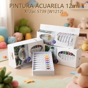 PINTURA ACUARELA 12ml X12pc 5739 [W1212]