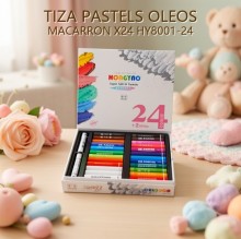 TIZA PASTELS OLEOS MACARRON X24 HY8001-24