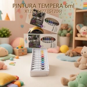 PINTURA TEMPERA 6ml X12pc 6477 [G1206]