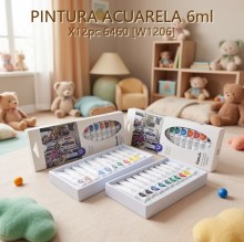 PINTURA ACUARELA 6ml X12pc 6460 [W1206]