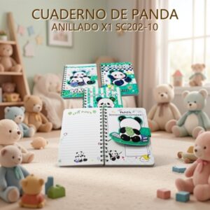CUADERNO DE PANDA ANILLADO X1 SC202-10