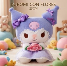 KUROMI CON FLORES 23CM