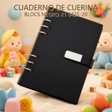 CUADERNO DE CUERINA BLOCS NEGRO X1 0425-20